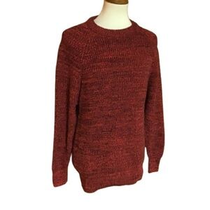 Vintage red 80s cable knit sweater